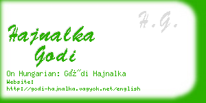 hajnalka godi business card